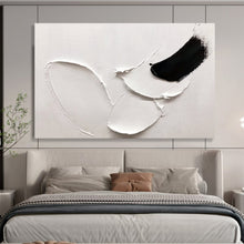 Load image into Gallery viewer, Black - White Abstract “Bold Strokes” Painting on Canvas, Dramatic Modern Art DKH909