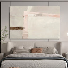 Load image into Gallery viewer, Soft Pink And Beige Minimalist Abstract Painting On Canvas DKH432