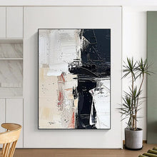 Load image into Gallery viewer, Monochrome Abstract with Red Accents - Fits Contemporary Gallery & Creative Studio LargeART2366