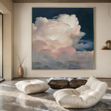 Load image into Gallery viewer, Pink Cloud Abstract Painting, Ideal for Dreamy Bedroom & Whimsical Café LargeART1423