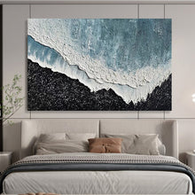 Load image into Gallery viewer, “Textured Wave” - Abstract Acrylic with Ocean Wave Motif, Good for Bathroom and Hallway DLZ207