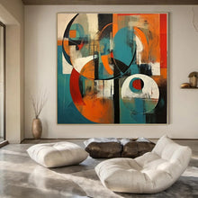 Load image into Gallery viewer, Colorful Geometric Abstract Canvas Painting, Perfect for Playful Kids’ Room & Modern Art Gallery LargeART1259