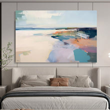 Load image into Gallery viewer, Soft Toned Coastal Abstract - Tranquil Living Room or Bedroom Art LargeART1539