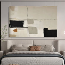 Load image into Gallery viewer, Geometric Neutral Abstract Painting for Mid - Century Home & Art Gallery Corridor DKH248