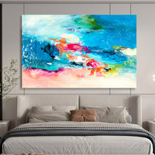 Load image into Gallery viewer, Colorful Blue - Toned Abstract Painting for Coastal Living Room & Art Studio DKH031