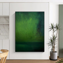 Load image into Gallery viewer, Deep Green Abstract Field Acrylic Art - Ideal for Nature - lover’s Study & Eco - friendly Café LargeART0628