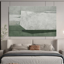 Load image into Gallery viewer, Gray - White Textured Abstract Painting on Canvas - “Silent Form” DKH611
