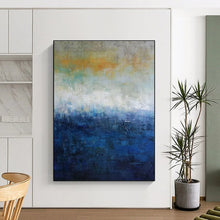 Load image into Gallery viewer, Gradient Sea & Sky Art for Beachfront Home Office & Coastal Living Room LargeART0884