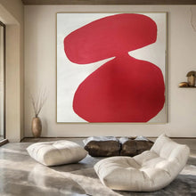 Load image into Gallery viewer, Red Curved Abstract Acrylic Art, Nice for Bold Entryway & Creative Studio LargeART0997