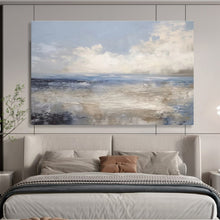 Load image into Gallery viewer, Coastal Abstract Painting with Soft Blues On Canvas for Beach House Dining Room & Relaxation Corner DKH337