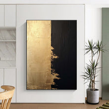 Load image into Gallery viewer, Gold and Black Contrast Art - Ideal for Elegant Dining Room & Upscale Boutique LargeART0690