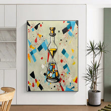 Load image into Gallery viewer, Large Colorful Splash Hourglass – Perfect for Eclectic Café & Creative Studio Break Area LargeART0718