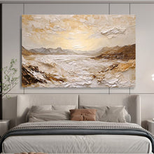 Load image into Gallery viewer, Textured Mountain - Sea Abstract Painting On Canvas DKH458
