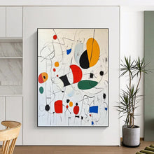 Load image into Gallery viewer, “Colorful Abstract Shapes Composition” - Multicolor Abstract Art on Canvas DKH1184