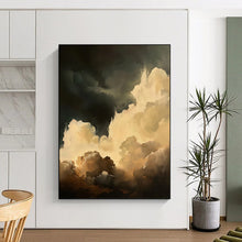 Load image into Gallery viewer, “Dramatic Clouds in Dark Sky” - Romanticism - Inspired Abstract Acrylic DTP022