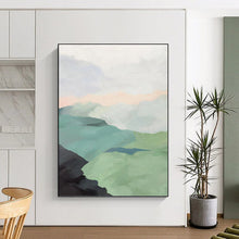 Load image into Gallery viewer, “Pastel Mountain Landscape” - Soft - Toned Nature Art on Canvas DKH1445