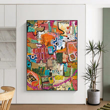 Load image into Gallery viewer, “Color Patch” Mixed bright colors, patchwork - like shapes. DTP293