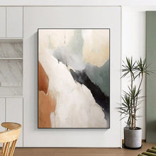 Load image into Gallery viewer, Earth - Toned Abstract Shapes Art for Rustic Home Office & Bohemian Living Room LargeART0909