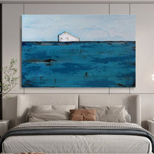 Load image into Gallery viewer, Minimalist Coastal Abstract Painting for Beach House & Serene Office DKH217