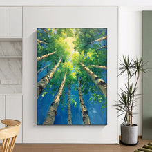 Load image into Gallery viewer, “Green Forest Canopy” - Impressionistic Landscape Art on Canvas DKH1552