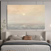 Load image into Gallery viewer, Hand - painted Sunset Sea & Sky Acrylic Art for Romantic Dining Room Decor LargeART1669