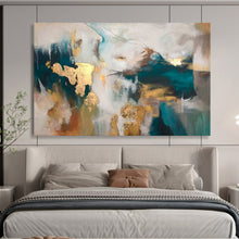 Load image into Gallery viewer, Hand - Painted Abstract Acrylic Art with Gold Foil for High - End Club Negotiation Area Decoration LargeART1632