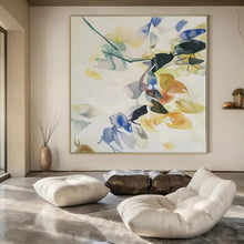 Load image into Gallery viewer, Soft Floral Abstract Canvas Painting, Great for Bohemian Bedroom & Serene Reading Nook LargeART1317