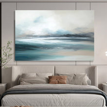 Load image into Gallery viewer, Muted Sea and Sky Abstract Calm Abstract acrylic painting DLZ047