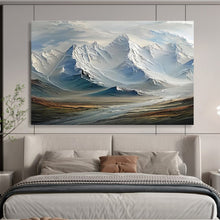 Load image into Gallery viewer, Majestic Mountain Abstract Painting on Canvas - “Snowy Peaks” DKH728
