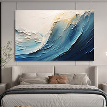 Load image into Gallery viewer, Textured Sea Wave - Coastal Living Room Art LargeART1558