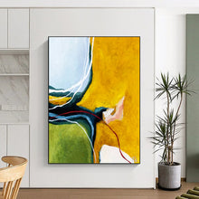 Load image into Gallery viewer, Bold Color - Block Abstract with Lines - Ideal for Modern Living Room & Art - Lovers’ Den LargeART2387