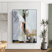 Load image into Gallery viewer, “Mixed Impressions” – Gray - Toned Textured Abstract Acrylic with Dot Details DTP043