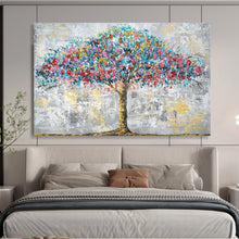Load image into Gallery viewer, Colorful Tree Impasto - Lively Living Room Art LargeART1514