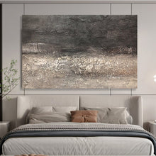 Load image into Gallery viewer, Hand - Painted Dark Gray Textured Abstract Acrylic Art for Modern - Style Study Wall Decoration LargeART1629