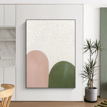 Load image into Gallery viewer, “Pastel Arches in Pink and Green” - Pink, Green Abstract Art on Canvas DKH1175