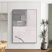 Load image into Gallery viewer, “Gray Patchwork” – Textured gray blocks on white, peeling paint effect DTP361