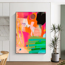 Load image into Gallery viewer, Colorful Abstract Collage Art, Perfect for Creative Co - working Space & Eclectic Living Room LargeART2010