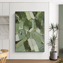 Load image into Gallery viewer, Green Geometric Abstract Art, Fit for Contemporary Gallery & Modern Home Office LargeART2296