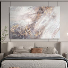 Load image into Gallery viewer, Hand - painted Large - sized Gray and Gold Abstract Acrylic Art for Contemporary Art Galleries LargeART1771
