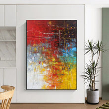 Load image into Gallery viewer, Vibrant Color Chaos Abstract – Energetic Acrylic with Bold Palette DTP254