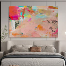 Load image into Gallery viewer, Soft Pink Mixed - Media Abstract Art for Feminine Boutique & Gallery Pop - Up DKH079