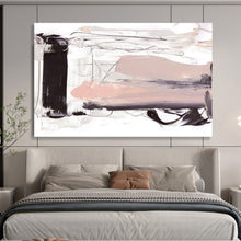 Load image into Gallery viewer, Elegant Black - White - Pink Abstract Acrylic painting DLZ143