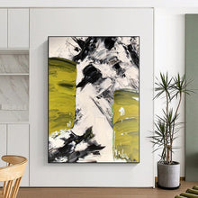 Load image into Gallery viewer, Oversized Bold Green and Black Abstract Acrylic for Modern Office & Dynamic Game Room LargeART0305