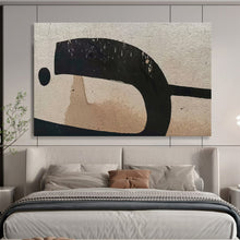 Load image into Gallery viewer, Black and Beige Abstract Art for Industrial - Chic Loft & Creative Studio DKH139
