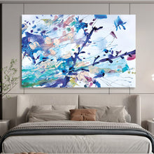Load image into Gallery viewer, Colorful Floral Abstract Splash Acrylic painting DLZ147