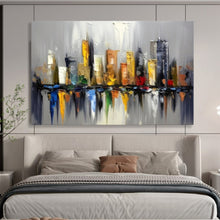 Load image into Gallery viewer, Colorful Abstract Cityscape Abstract acrylic painting DLZ067
