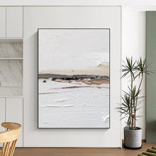 Load image into Gallery viewer, “Textured White Abstract” - Minimalist Layered Art on Canvas DKH1664