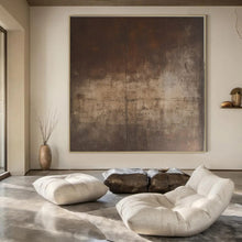 Load image into Gallery viewer, Dark Brown - Gray Abstract Painting, Ideal for Masculine Home Office & Vintage - Inspired Lounge LargeART1367