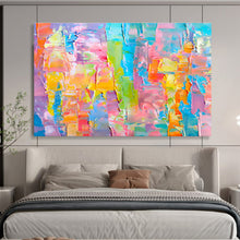 Load image into Gallery viewer, Colorful Block - Style Abstract Painting On Canvas DKH381