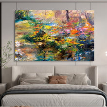 Load image into Gallery viewer, Colorful Floral Abstract Painting On Canvas DKH364